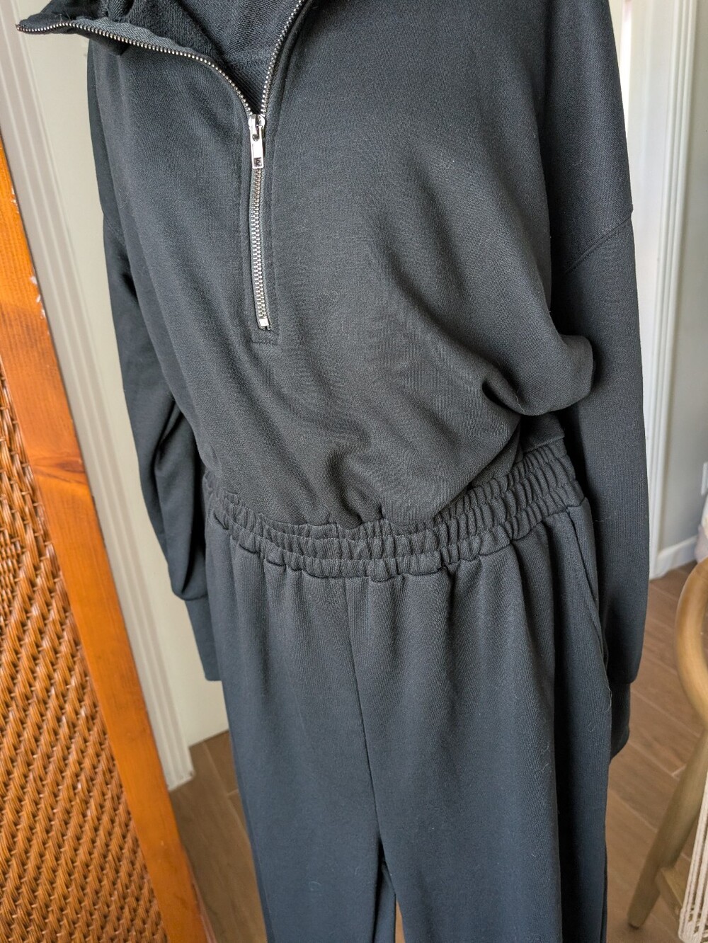 Anrabess black jogger jumpsuit XL - Picture 2 of 11